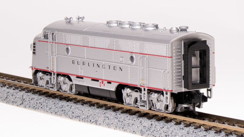 BLI 6840 EMD F3A, CBQ 9960C, Aluminum w/ Black Nose Stripes, Paragon4 Sound/DC/DCC, N