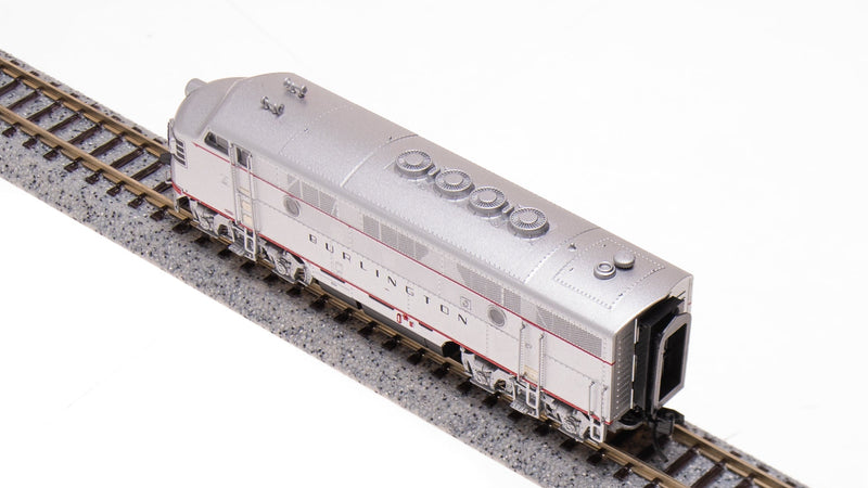 BLI 6840 EMD F3A, CBQ 9960C, Aluminum w/ Black Nose Stripes, Paragon4 Sound/DC/DCC, N