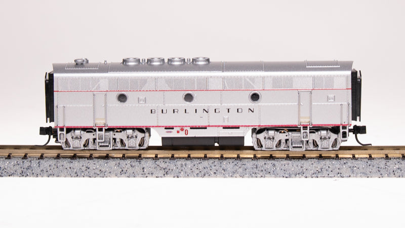 BLI 6841 EMD F3B, CBQ 9961B, Aluminum w/ Black Nose Stripes, Paragon4 Sound/DC/DCC, N