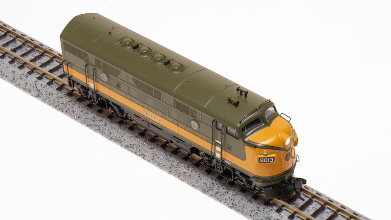 BLI 6845 EMD F3A, GTW 9013, Olive Green & Imitation Gold, Paragon4 Sound/DC/DCC, N