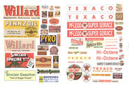 JL Innovative Design 684 Gas Station Posters & Signs 1930's - 60's, N Scale