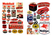 JL Innovative Design 685 Gas Station & Oil Company Posters & Signs 1940's-50's, N Scale