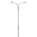 Atlas 70000154 N SCALE DOUBLE ARM STREETLIGHT, SILVER, COOL WHITE LED (3-PACK)