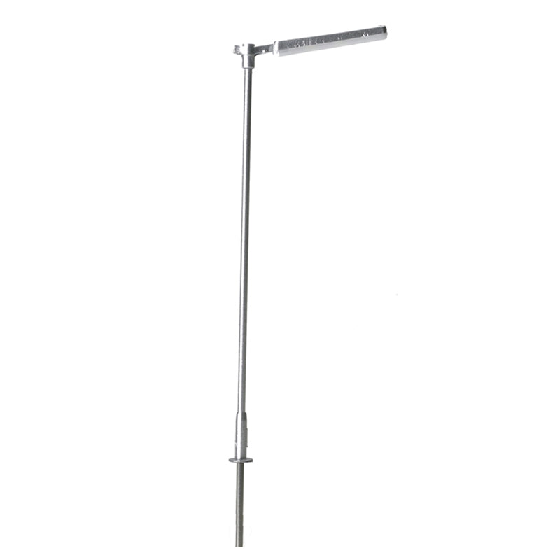 Atlas 70000157 N SCALE SINGLE ARM PARKING LOT LIGHT, SILVER, WARM LED (3-PACK)