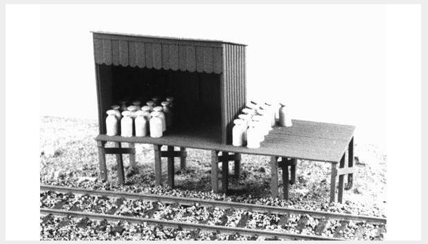 Tichy Train Group 7017 MILK STATION Kit & 30 CANS, HO