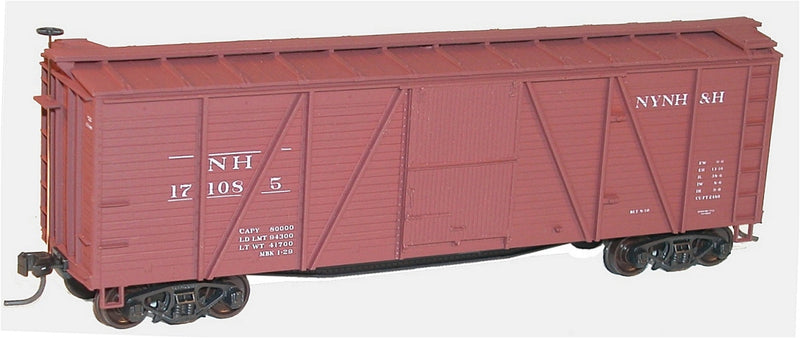 Accurail 7019 6-Panel Wood Boxcar w/Wood Doors & Ends, New Haven Built '10/'29, HO