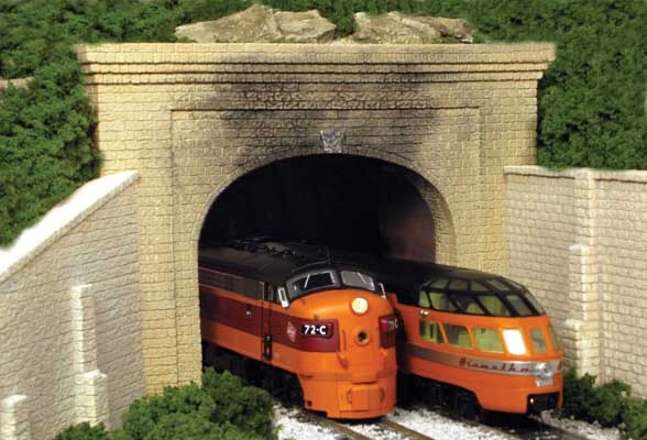 Monroe Models 211 Double Tunnel Portal Cut Stone, N Scale