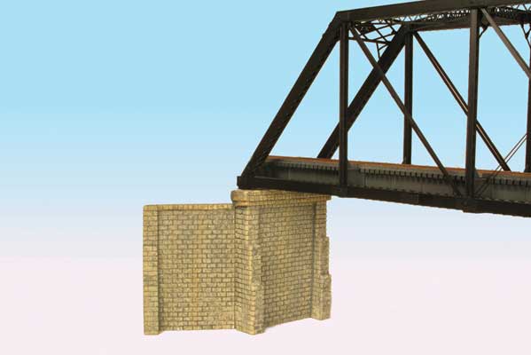 Monroe Models 930 2 Cut-Stone Bridge Abutments With 4 Wing Walls, HO Scale