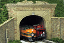 Monroe Models 113 Double Tunnel Portal Random Stone, HO Scale
