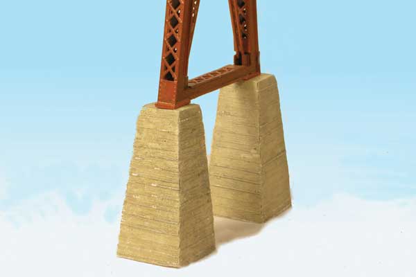 Monroe Models 137 Pylon Bent Footing 4/, HO Scale