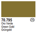 Vallejo Acrylic Paints 70795 GREEN GOLD 35ml