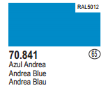 Vallejo Acrylic Paints 70841 ANDREA BLUE 17ml