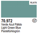 Vallejo Acrylic Paints 70972 LIGHT GREEN BLUE 17ml