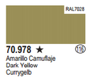 Vallejo Acrylic Paints 70978 DARK YELLOW 17ml