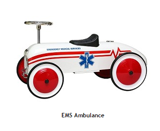 Morgan Cycle 71123 EMS Ambulance Foot to Floor Ride on