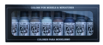 Vallejo Acrylic Paints 71176 Metallic Colors, 8 color sets