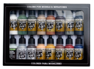Vallejo Acrylic Paints 71191 Railway Colors, 16 color sets