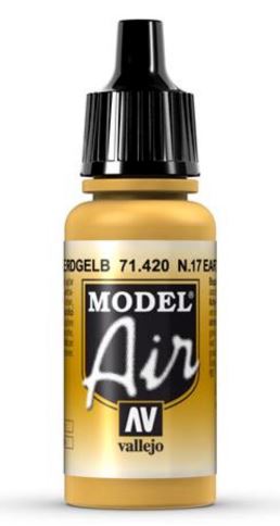 Vallejo Acrylic Paints 71420 No 17 Earth Yellow