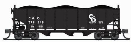 BLI 7153 3-Bay Hopper, C&O, Black & White, 2-pack B, N