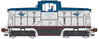 Bachmann 68205 GE 44-Ton Switcher - Sound and DCC - Sound Value -- Amtrak 1000 (silver, blue, red, black), HO