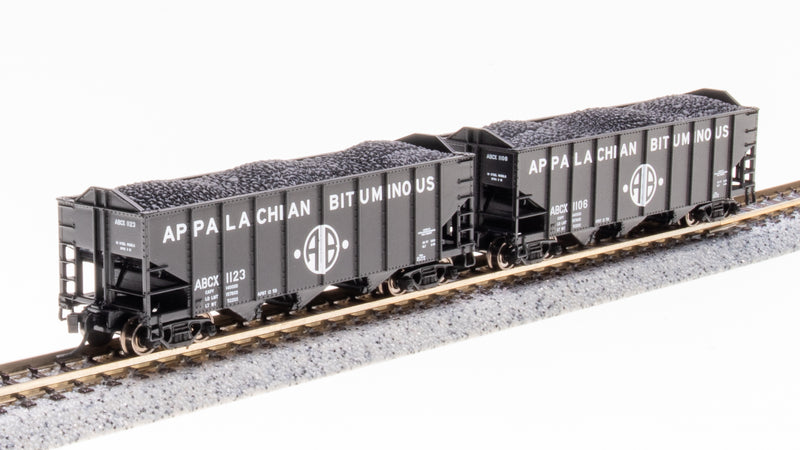 BLI 7158 3-Bay Hopper, Appalachian Bituminous, Black/White, 2-pack A, N (Fantasy Paint Scheme)