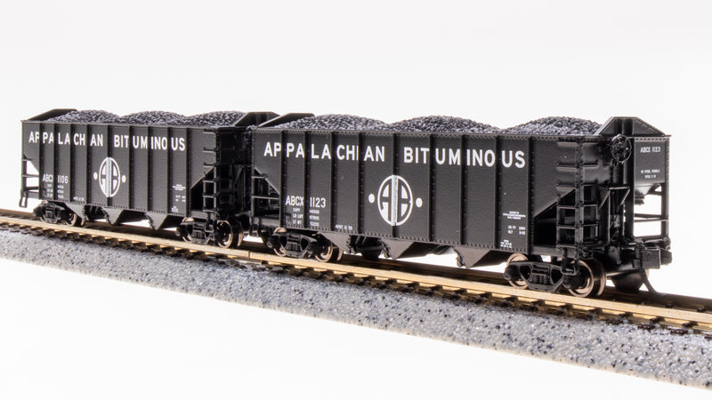 BLI 7158 3-Bay Hopper, Appalachian Bituminous, Black/White, 2-pack A, N (Fantasy Paint Scheme)