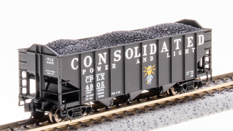 BLI 7161 3-Bay Hopper, Consolidated Power & Light, Black/White, 2-pack B, N (Fantasy Paint Scheme)