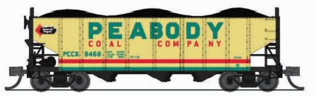 BLI 7162 3-Bay Hopper, Peabody Coal, Yellow/Green/Red, 2-pack A, N (Fantasy Paint Scheme)