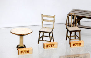 Banta Modelworks 717 Square Back Chairs, O Scale