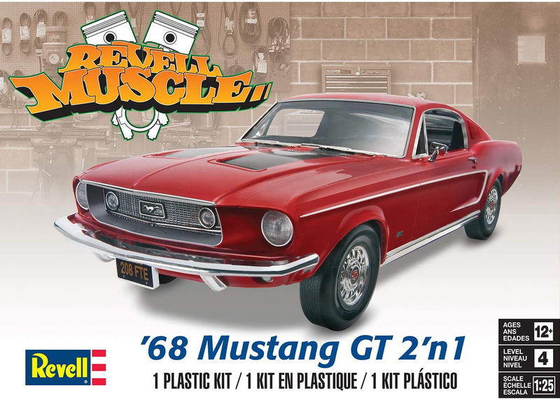Revell Monogram 1/25 '68 Mustang GT 2'n 1