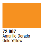 Vallejo Acrylic Paints 72007 GAME COLOR GOLD YELLOW 17ml