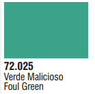 Vallejo Acrylic Paints 72025 GAME COLOR FOUL GREEN 17ml 6p