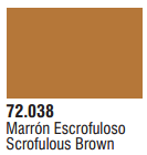Vallejo Acrylic Paints 72038 GAME COL SCROFULOUS BROWN