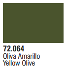 Vallejo Acrylic Paints 72064 GAME COLOR YELLOW OLIVE 17ml