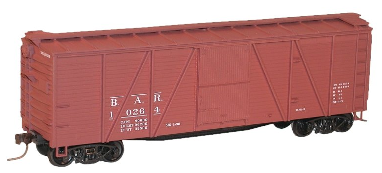 Accurail 7206 6-Panel Outside Braced Boxcar Wood Doors & Dreadnaught ends, Bangor & Aroostook, HO