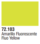 Vallejo Acrylic Paints 72103 GAME COLOR FLUORESCENT YEL 6P