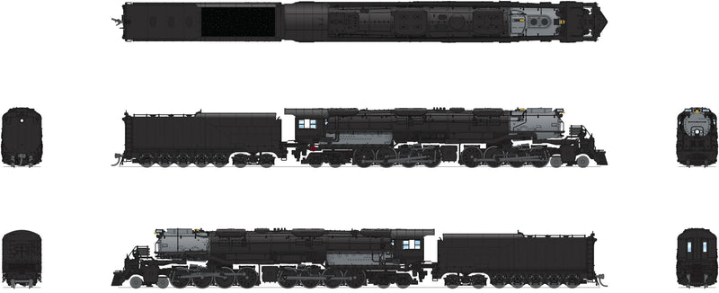 BLI 7232 UP Big Boy, Unlettered, 1941, As-Delivered Aftercooler, 25-C-100 Coal Tender, Paragon4 Sound/DC/DCC, Smoke, N