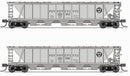 BLI 7255 H32 Covered Hopper, PRR, Gray with "PENNSYLVANIA" and Black Circle Keystone, 2-pack, N Scale