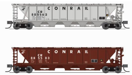 BLI 7256 H32 Covered Hopper, Conrail, Variety 2-pack, N Scale