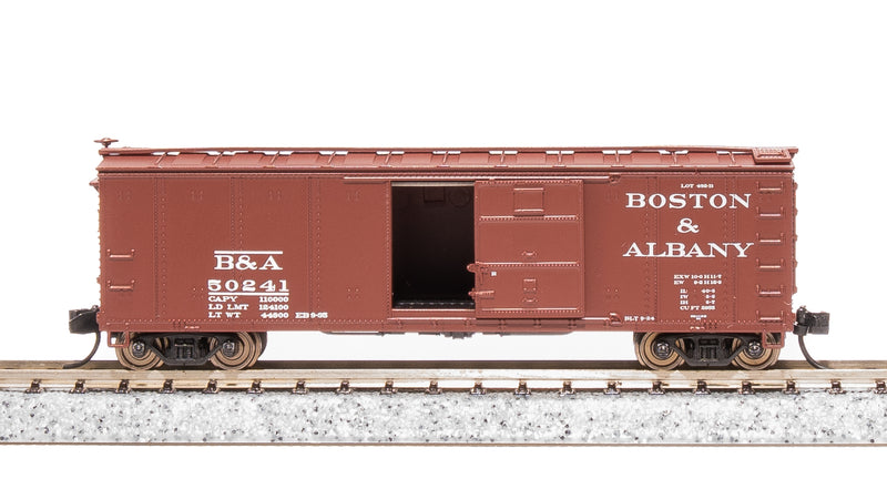 BLI 7270 NYC 40' Steel Boxcar, Variety Set A, 1930's 4-pack, (NYC, MC, P&E, B&A), N Scale