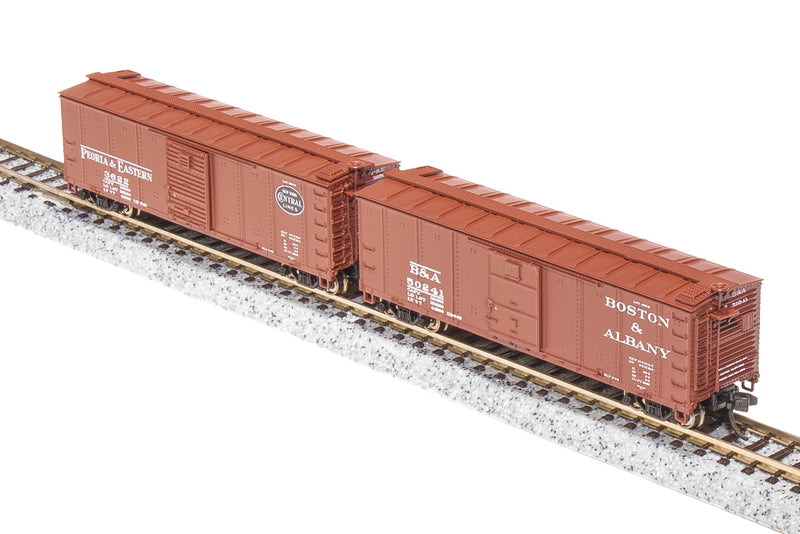 BLI 7270 NYC 40' Steel Boxcar, Variety Set A, 1930's 4-pack, (NYC, MC, P&E, B&A), N Scale