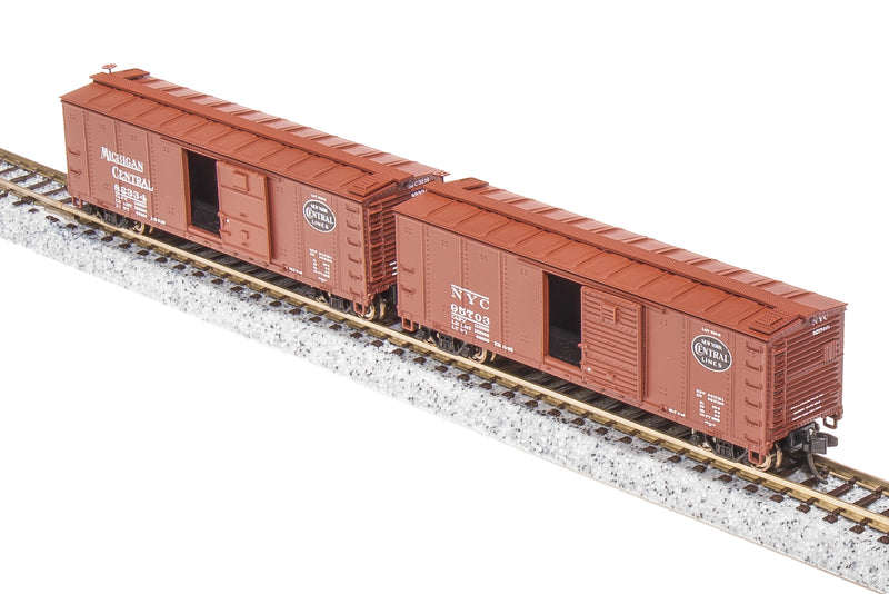 BLI 7270 NYC 40' Steel Boxcar, Variety Set A, 1930's 4-pack, (NYC, MC, P&E, B&A), N Scale