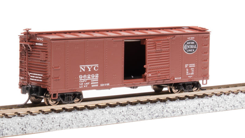 BLI 7271 NYC 40' Steel Boxcar, Variety Set B, 1930's 4-pack, (NYC, MC, P&E, B&A), N Scale