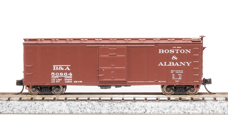 BLI 7271 NYC 40' Steel Boxcar, Variety Set B, 1930's 4-pack, (NYC, MC, P&E, B&A), N Scale