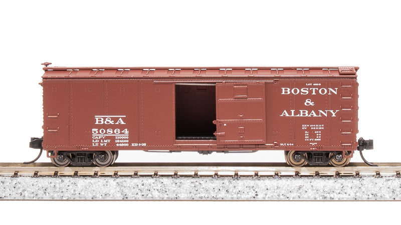 BLI 7271 NYC 40' Steel Boxcar, Variety Set B, 1930's 4-pack, (NYC, MC, P&E, B&A), N Scale