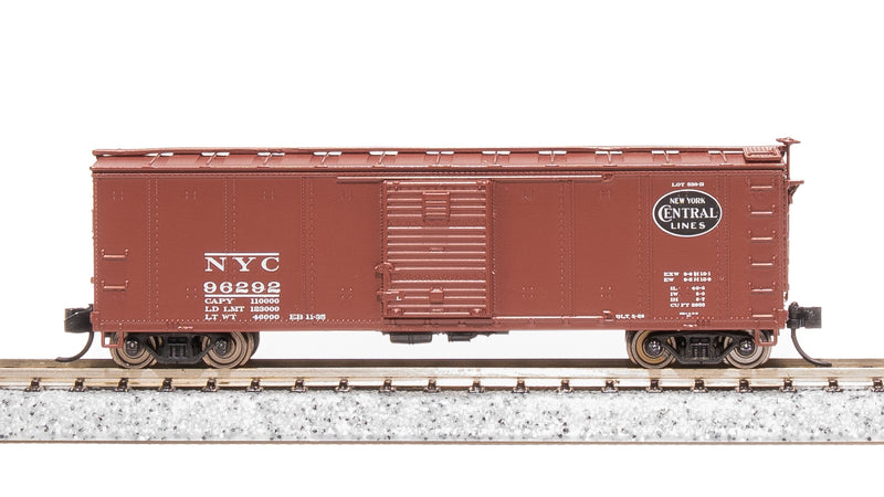 BLI 7271 NYC 40' Steel Boxcar, Variety Set B, 1930's 4-pack, (NYC, MC, P&E, B&A), N Scale