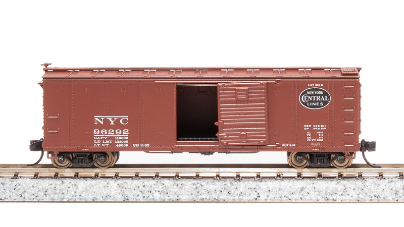 BLI 7271 NYC 40' Steel Boxcar, Variety Set B, 1930's 4-pack, (NYC, MC, P&E, B&A), N Scale