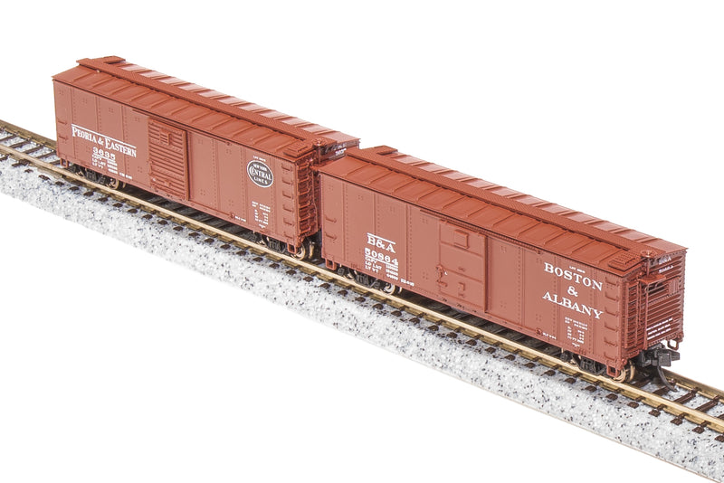 BLI 7271 NYC 40' Steel Boxcar, Variety Set B, 1930's 4-pack, (NYC, MC, P&E, B&A), N Scale