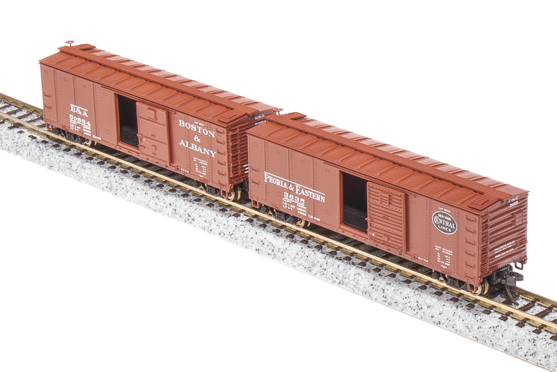 BLI 7271 NYC 40' Steel Boxcar, Variety Set B, 1930's 4-pack, (NYC, MC, P&E, B&A), N Scale