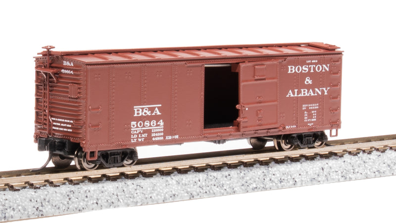 BLI 7271 NYC 40' Steel Boxcar, Variety Set B, 1930's 4-pack, (NYC, MC, P&E, B&A), N Scale